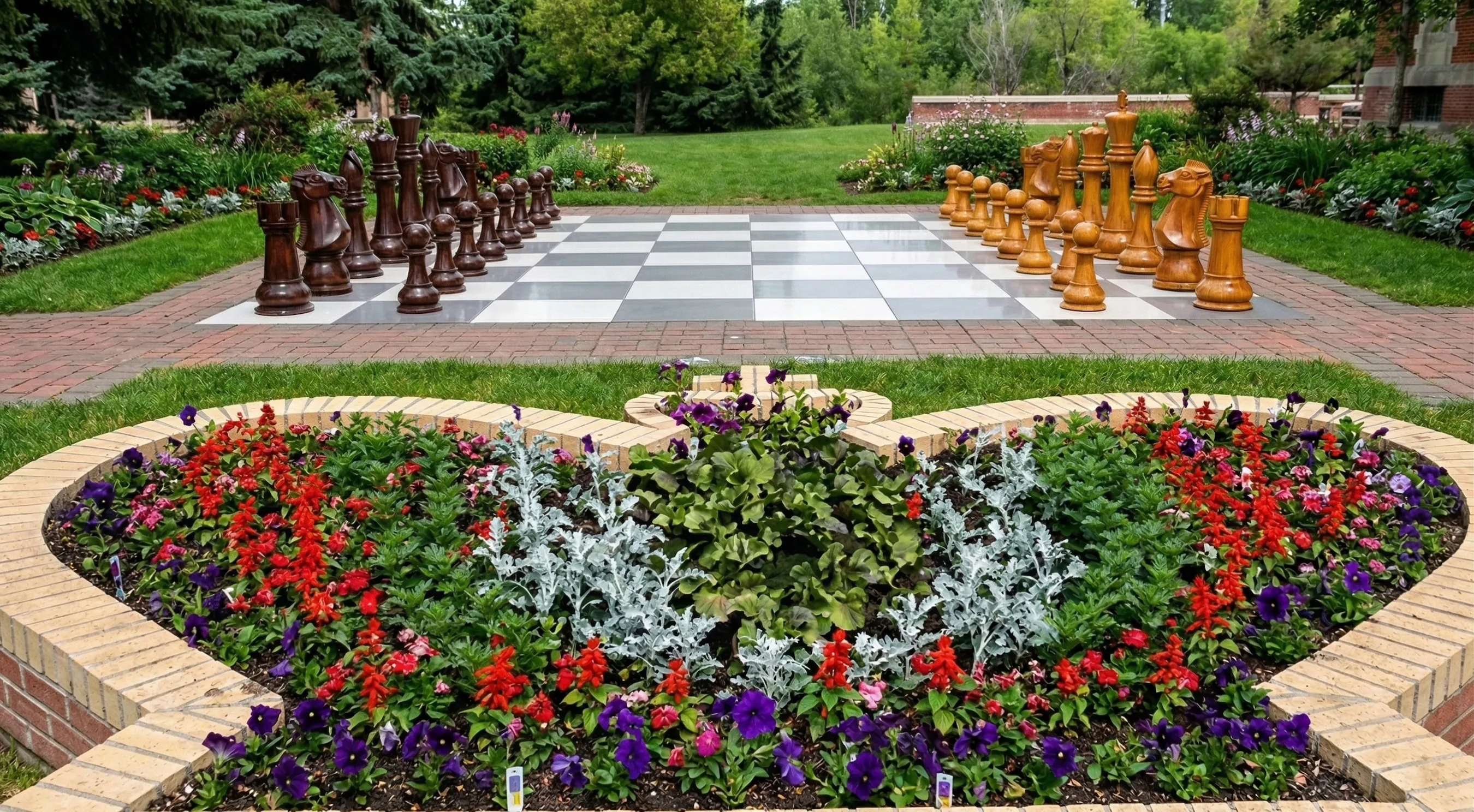 Elegant Garden Chess Experience #4