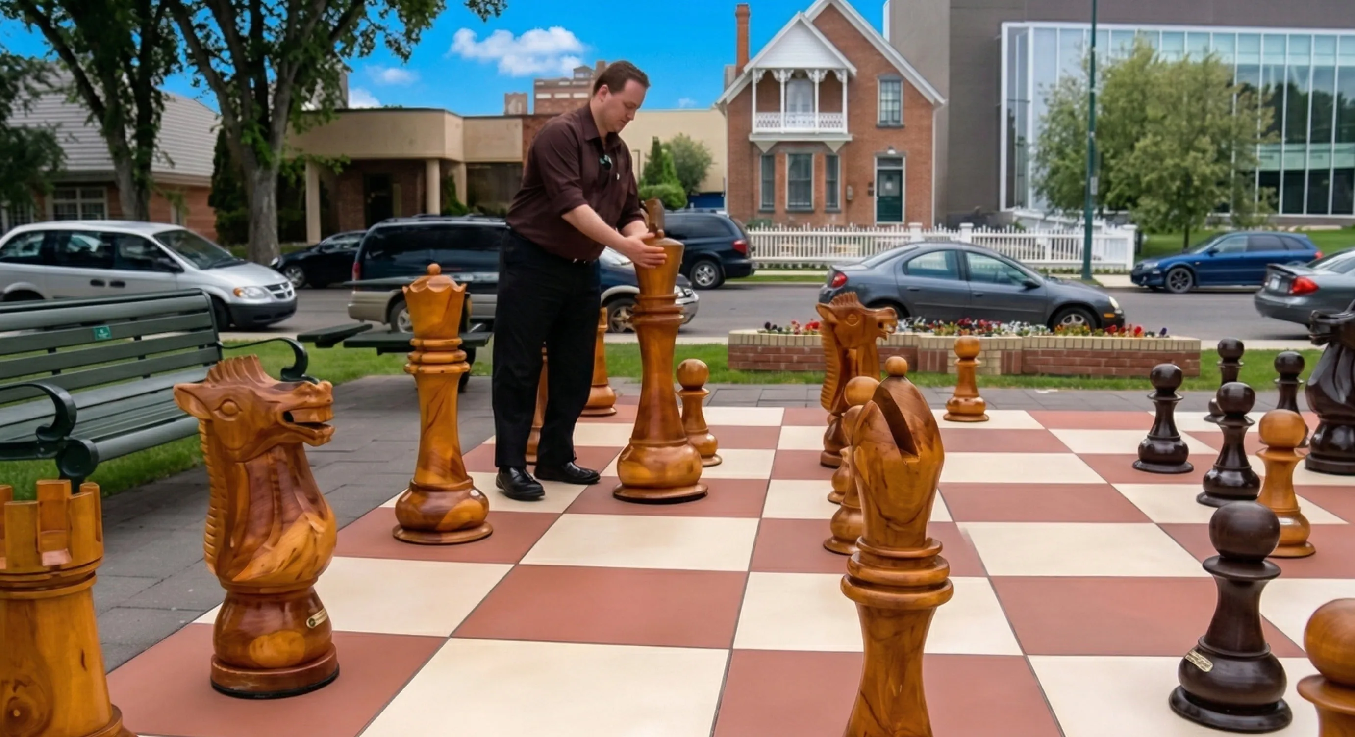 Decorative Giant Chess Installation #40