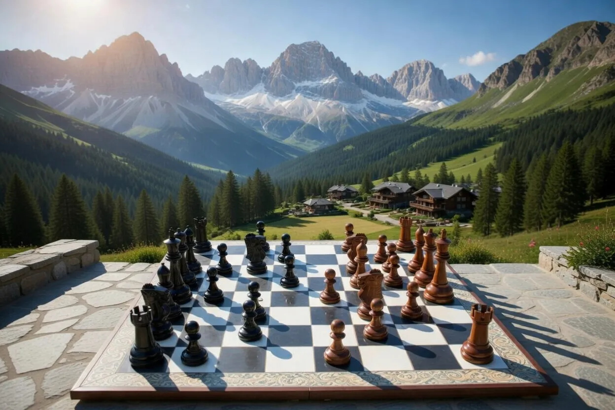 Elegant Garden Chess Experience #63