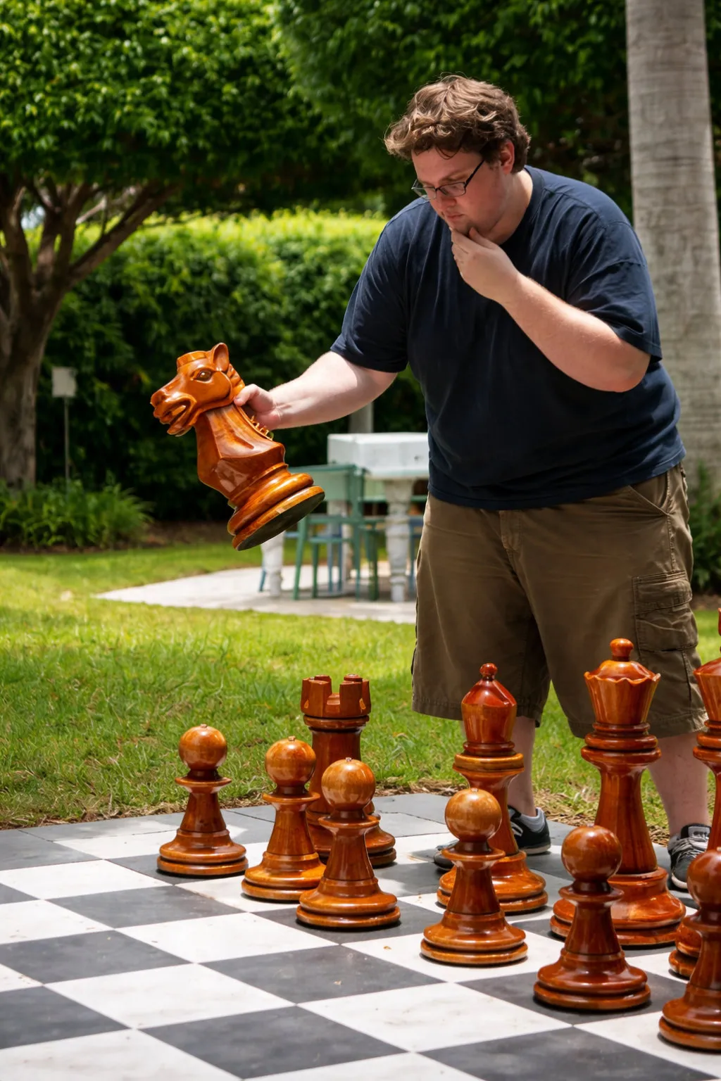 Premium Teak Giant Chess Set #67