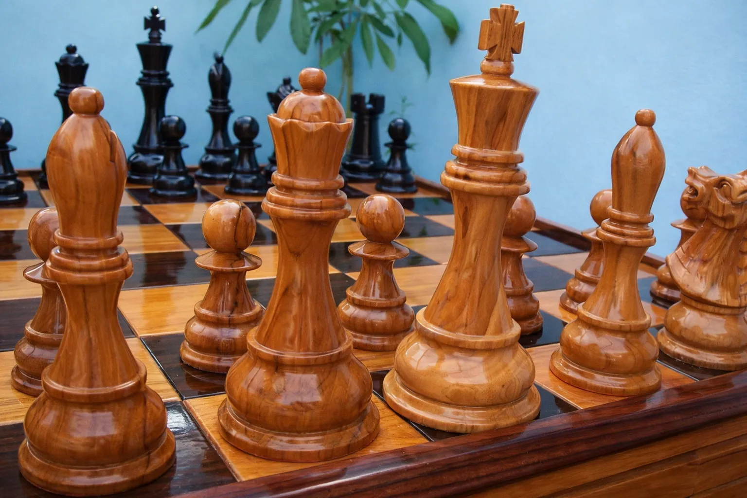 Premium Teak Giant Chess Set #101