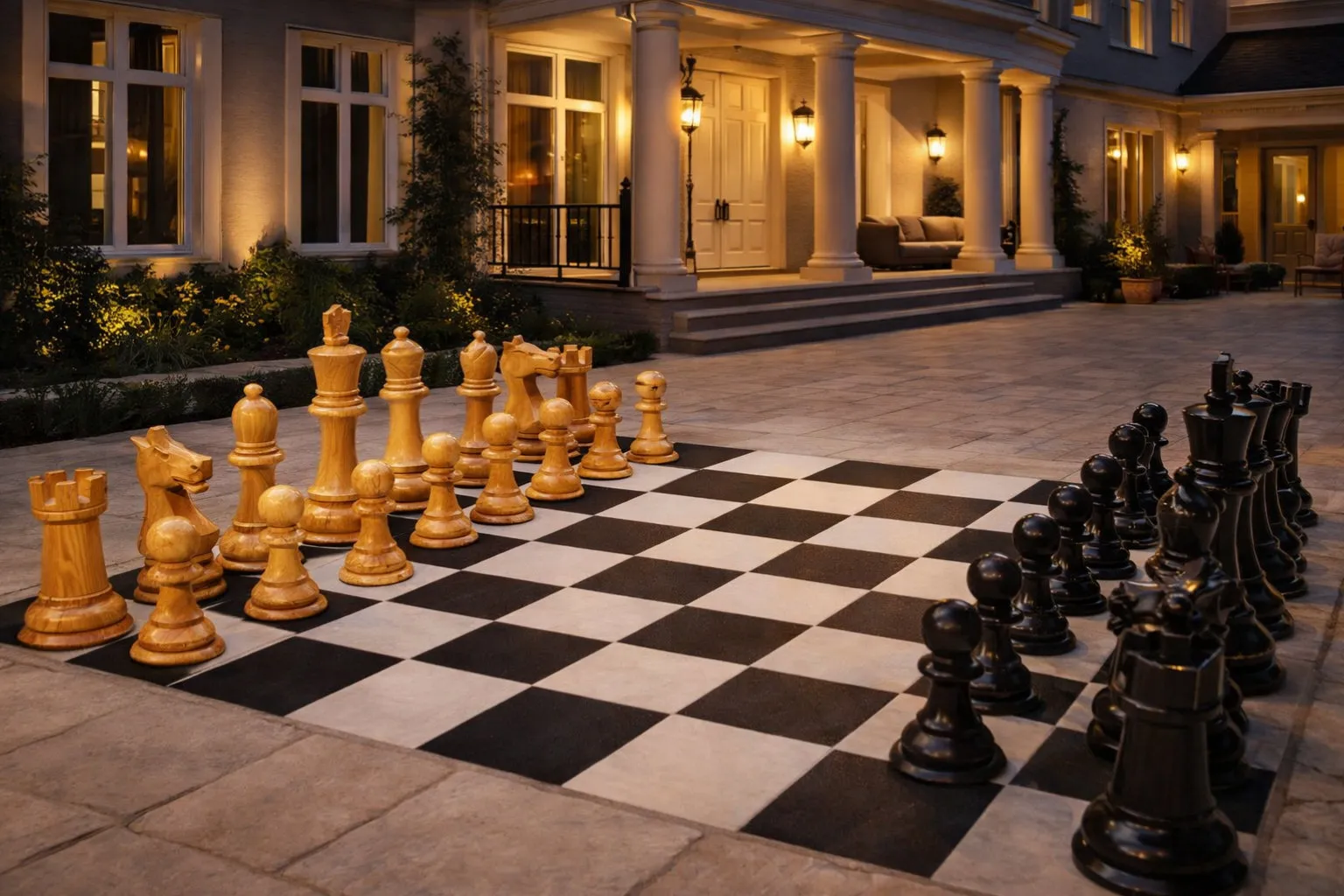 Premium Teak Giant Chess Set #112