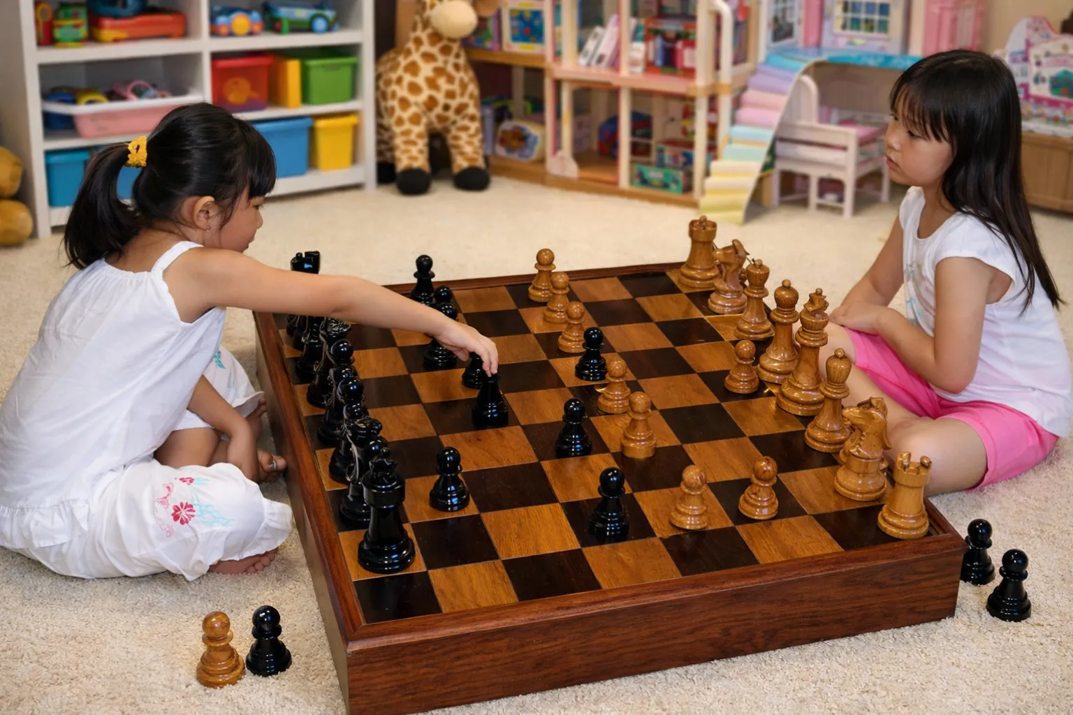 Elegant Garden Chess Experience #123