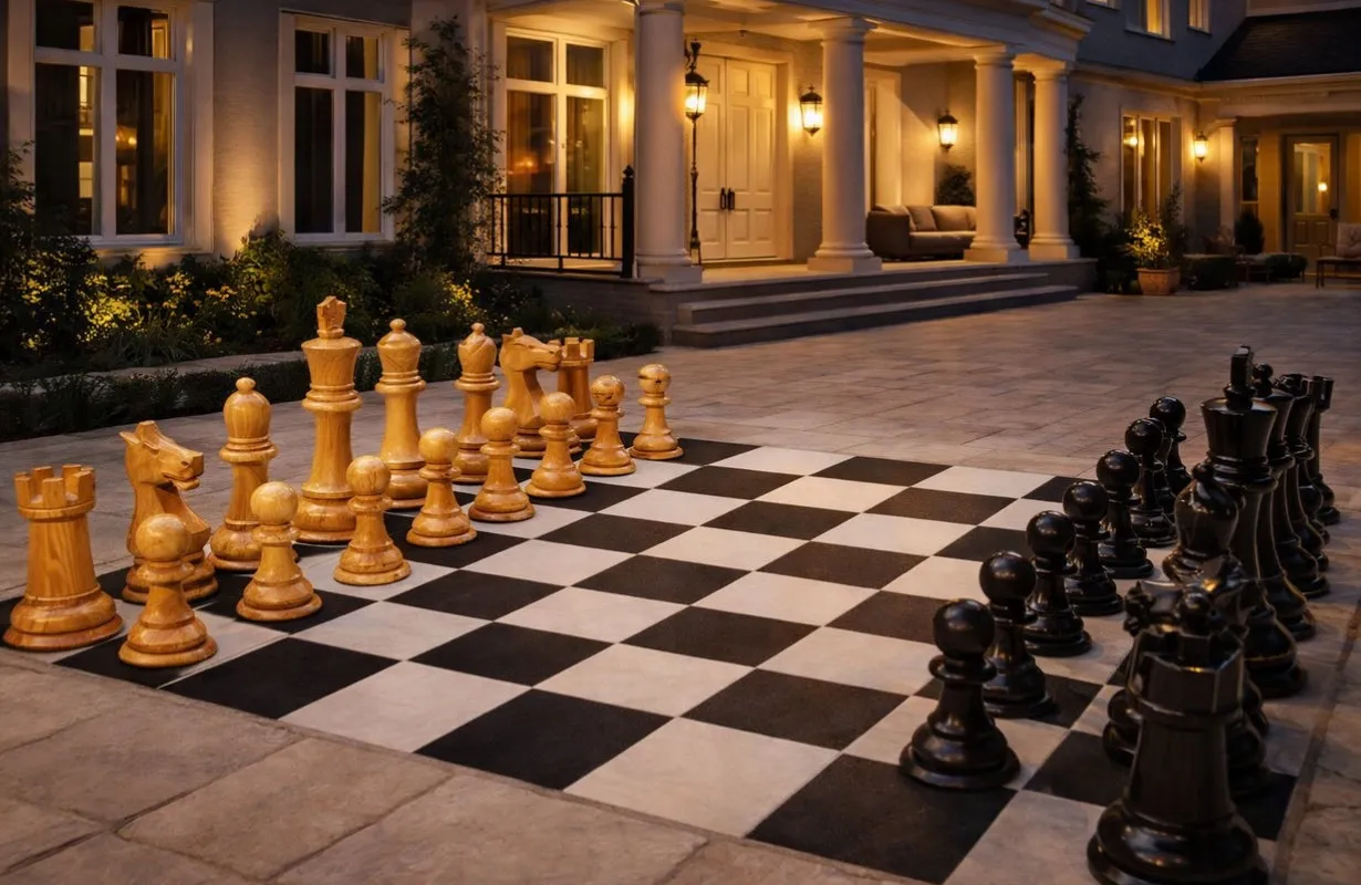 Elegant Garden Chess Experience #128