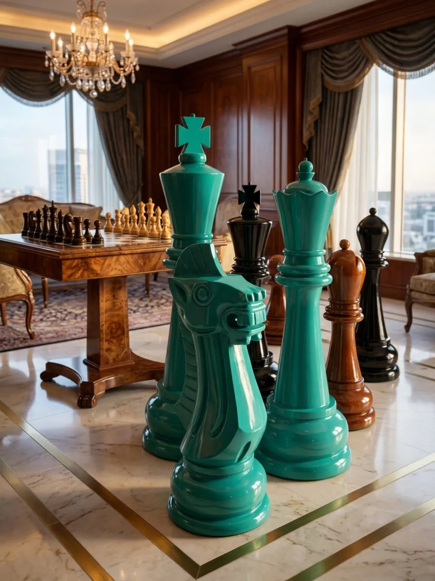 Elegant Garden Chess Experience #148