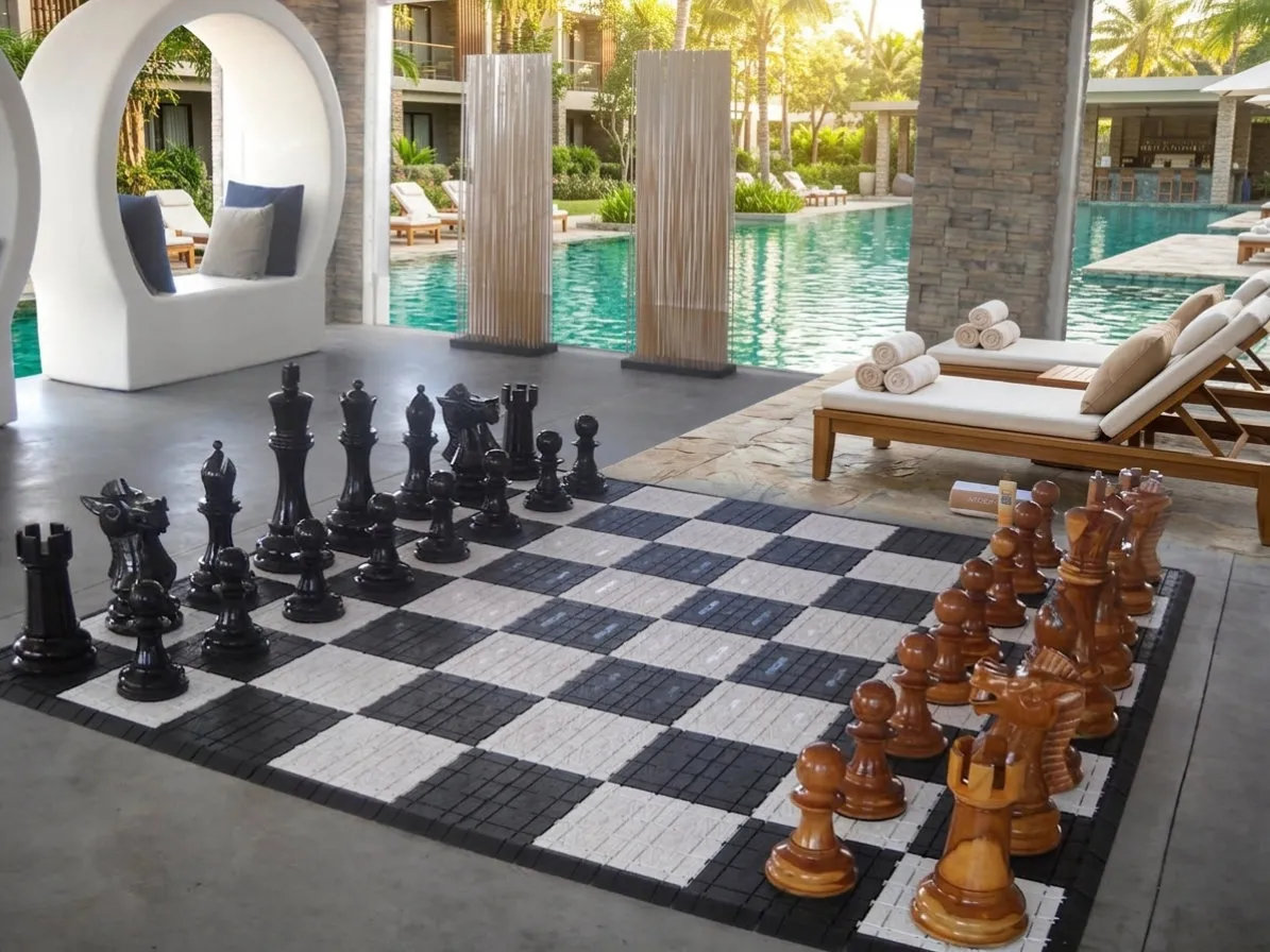 Premium Teak Giant Chess Set #158