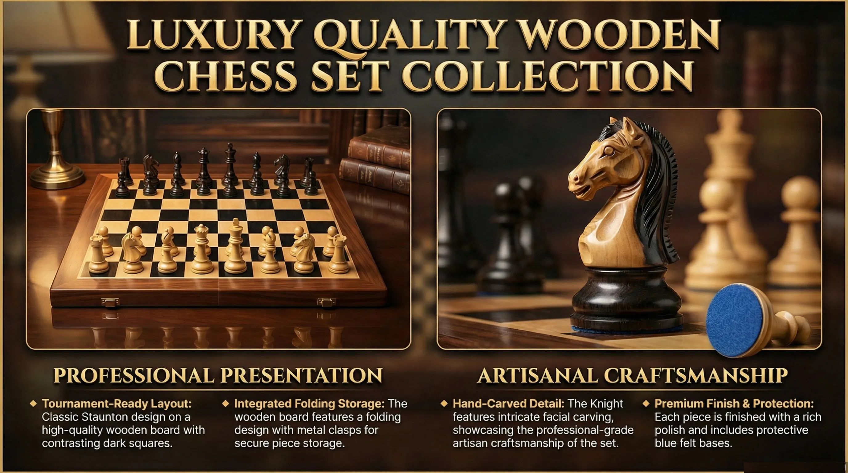 Handcrafted Giant Chess Display #165