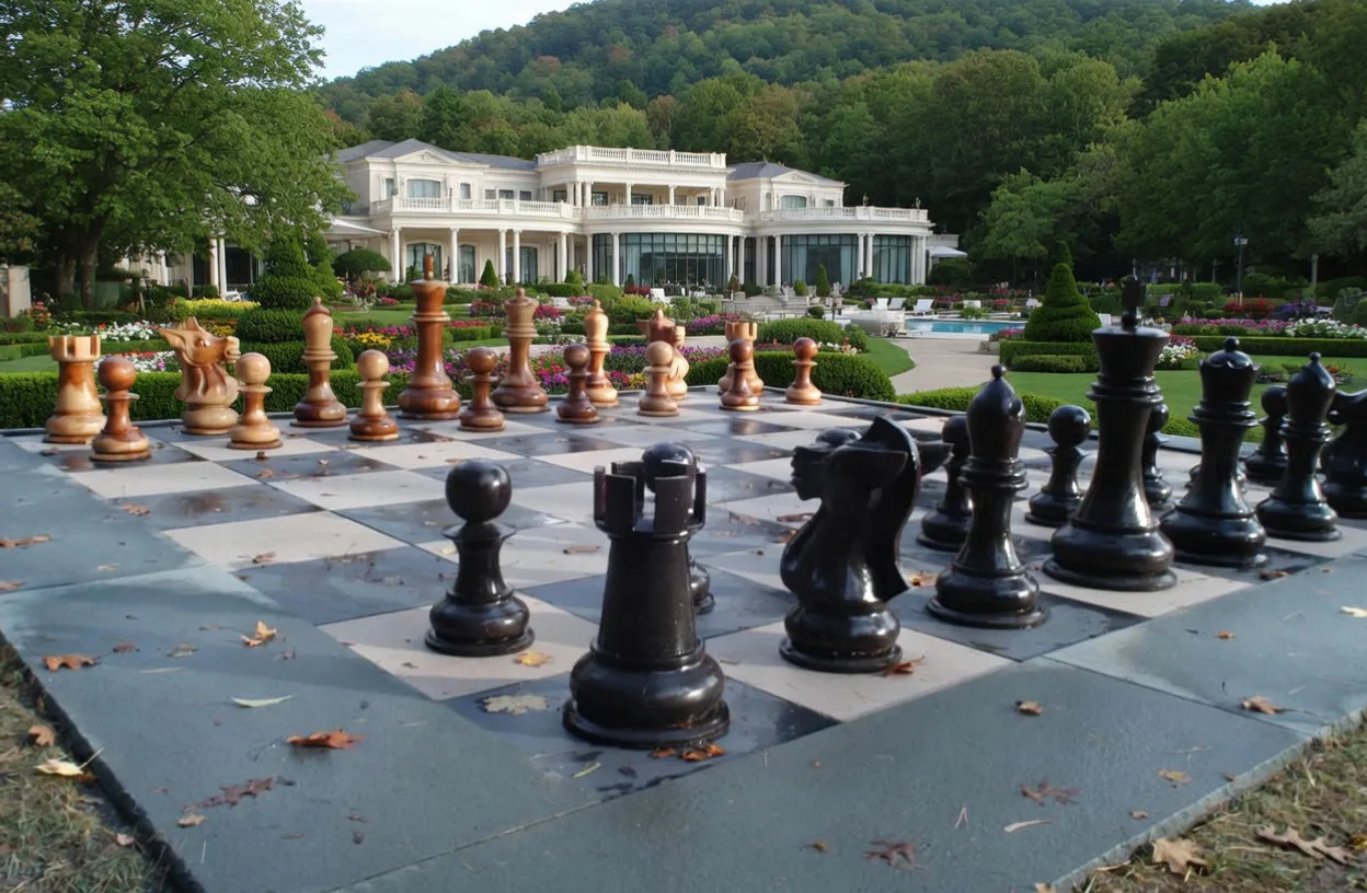 Decorative Giant Chess Installation #196
