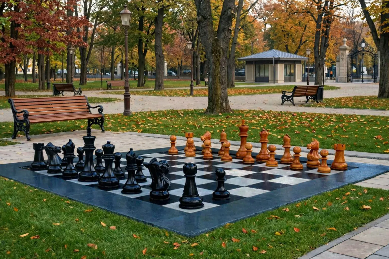 Elegant Garden Chess Experience #198
