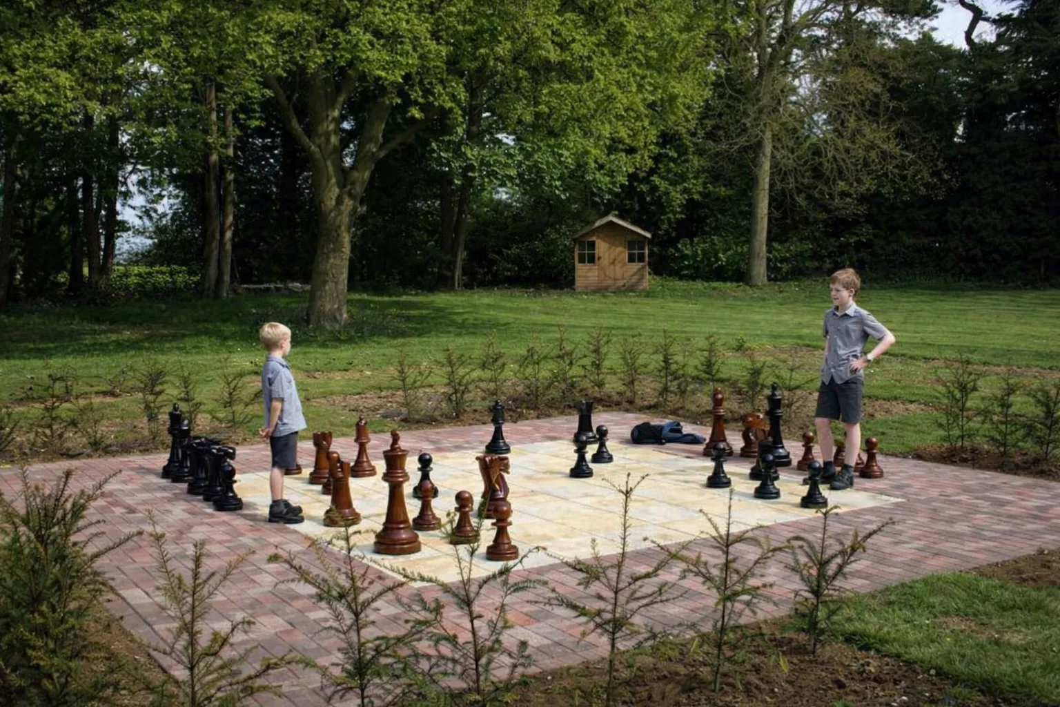 Premium Teak Giant Chess Set #208