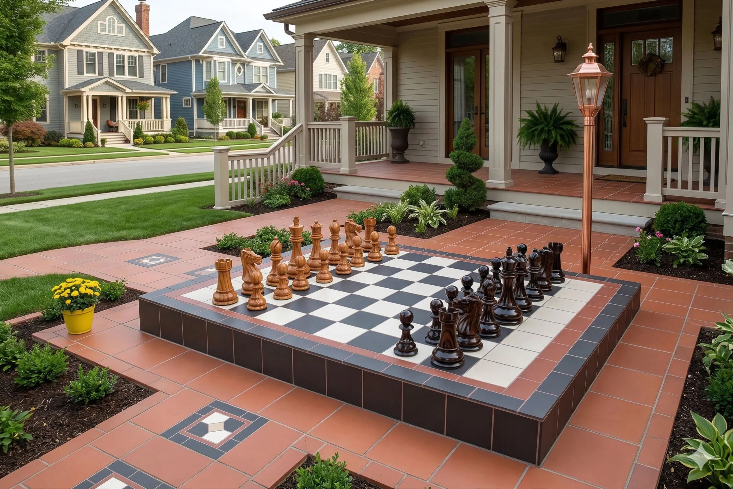 Premium Teak Giant Chess Set #211