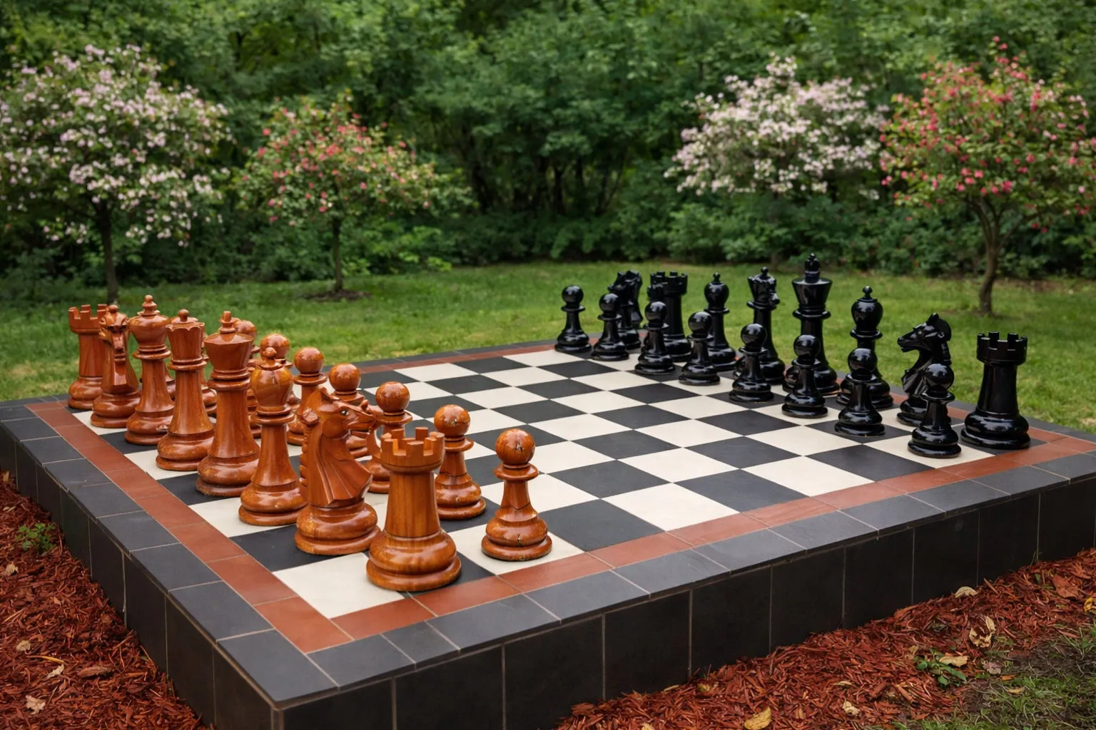 Premium Teak Giant Chess Set #215