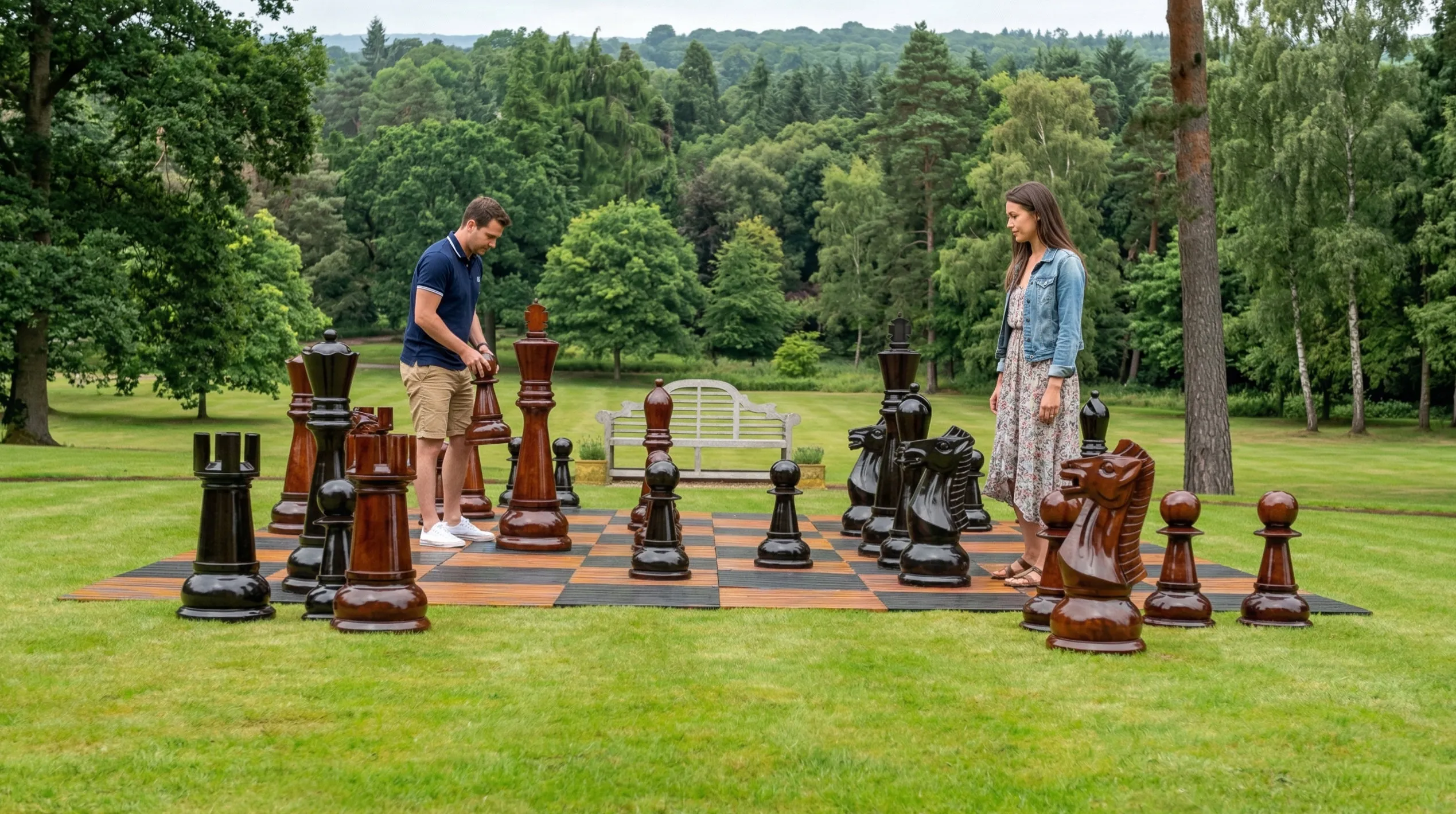 Elegant Garden Chess Experience #218