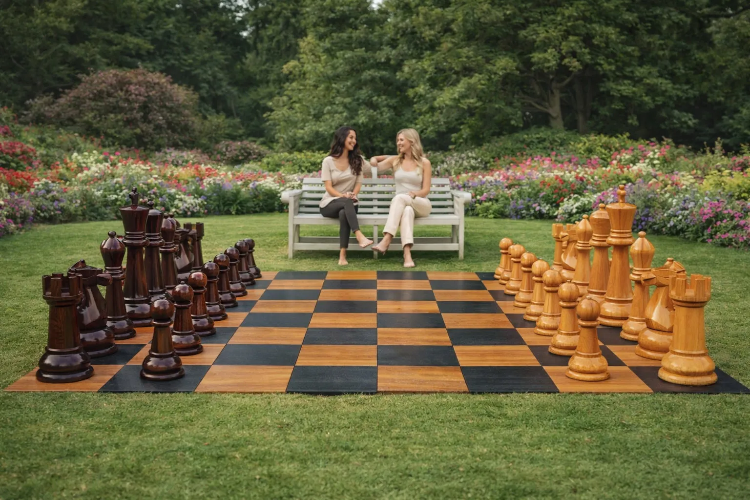 Elegant Garden Chess Experience #228