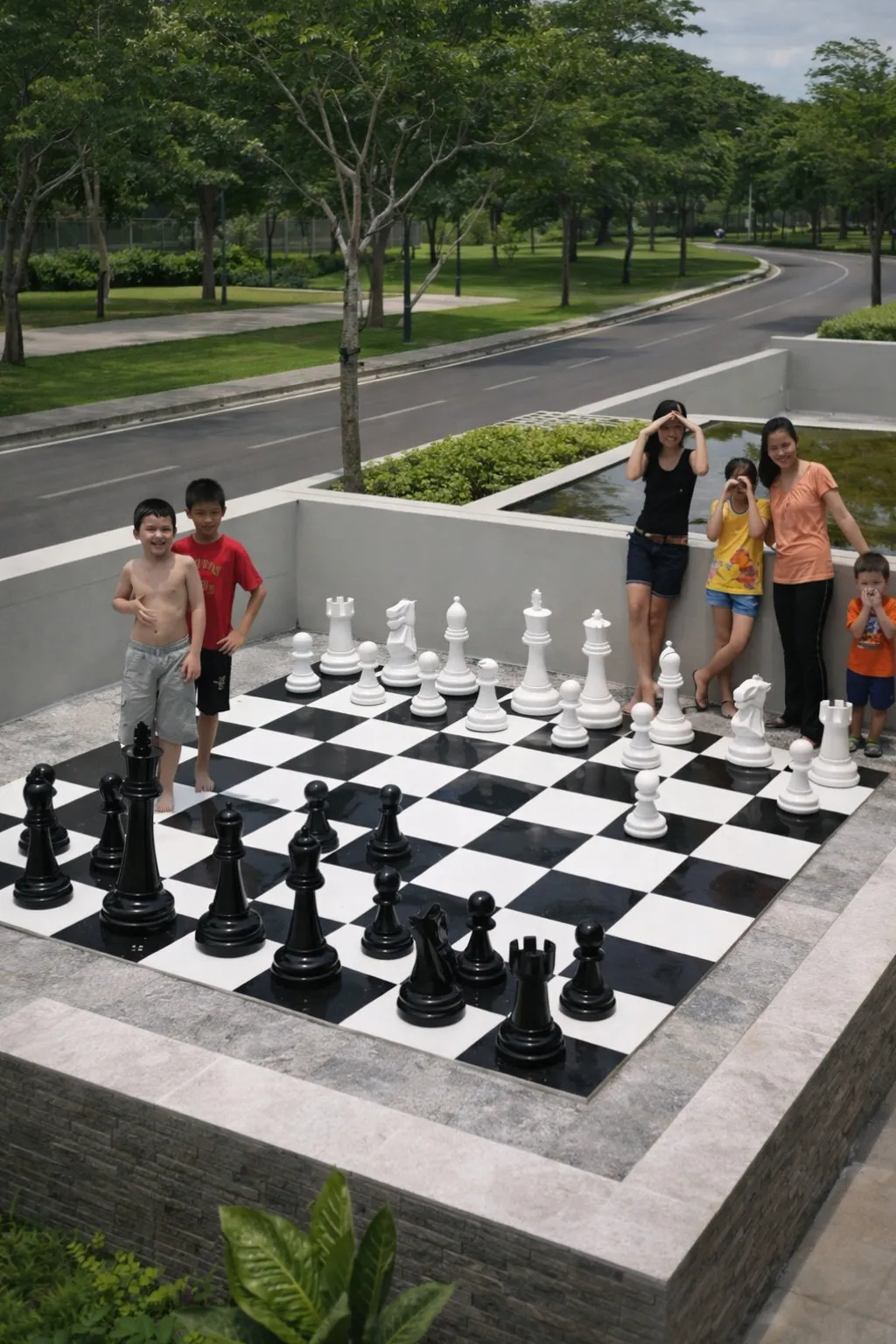 Elegant Garden Chess Experience #232