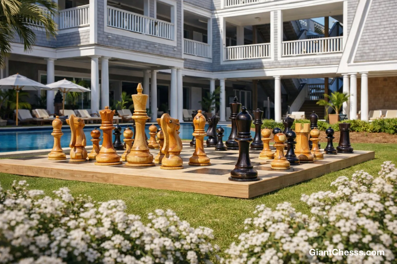 Elegant Garden Chess Experience #236
