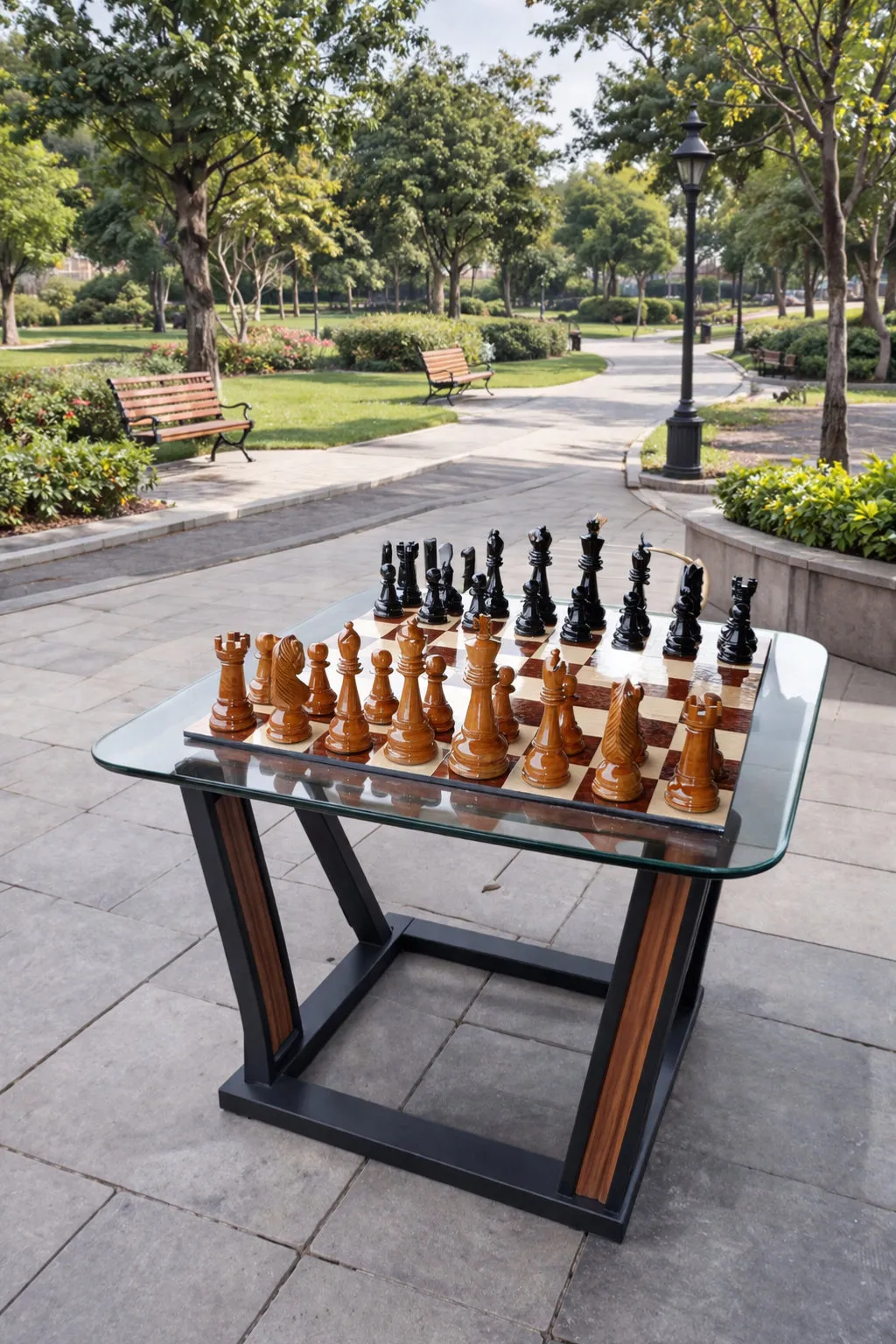 Elegant Garden Chess Experience #238