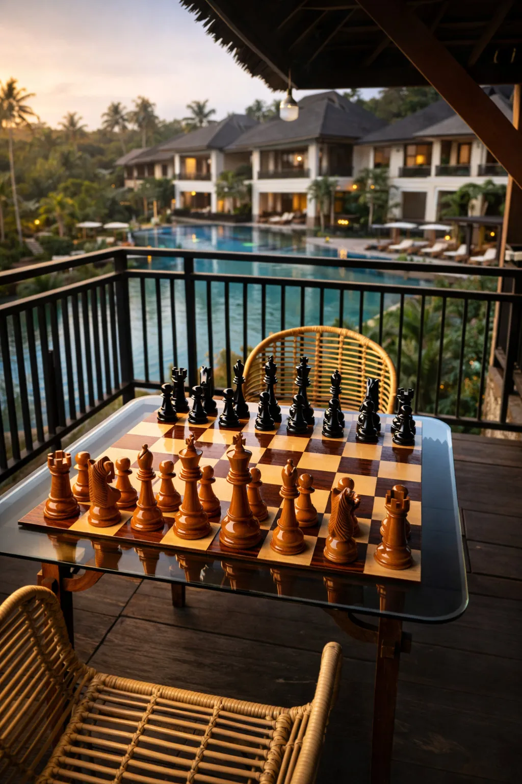 Elegant Garden Chess Experience #252