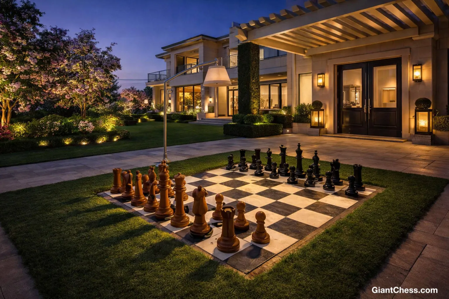 Premium Teak Giant Chess Set #253
