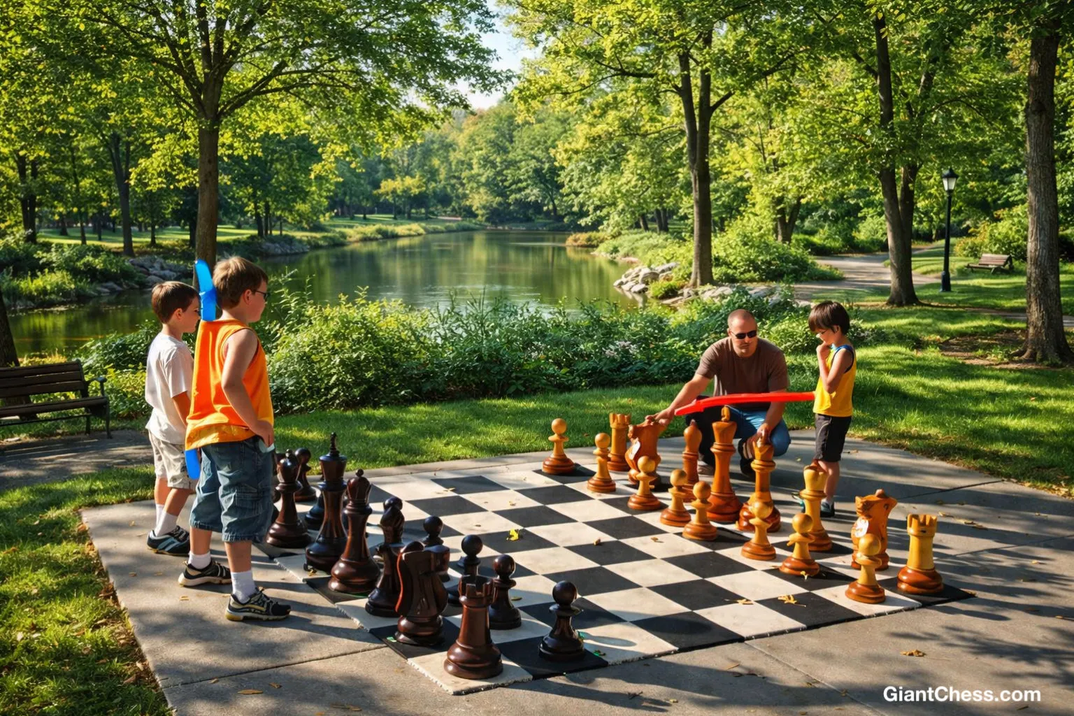 Premium Teak Giant Chess Set #254