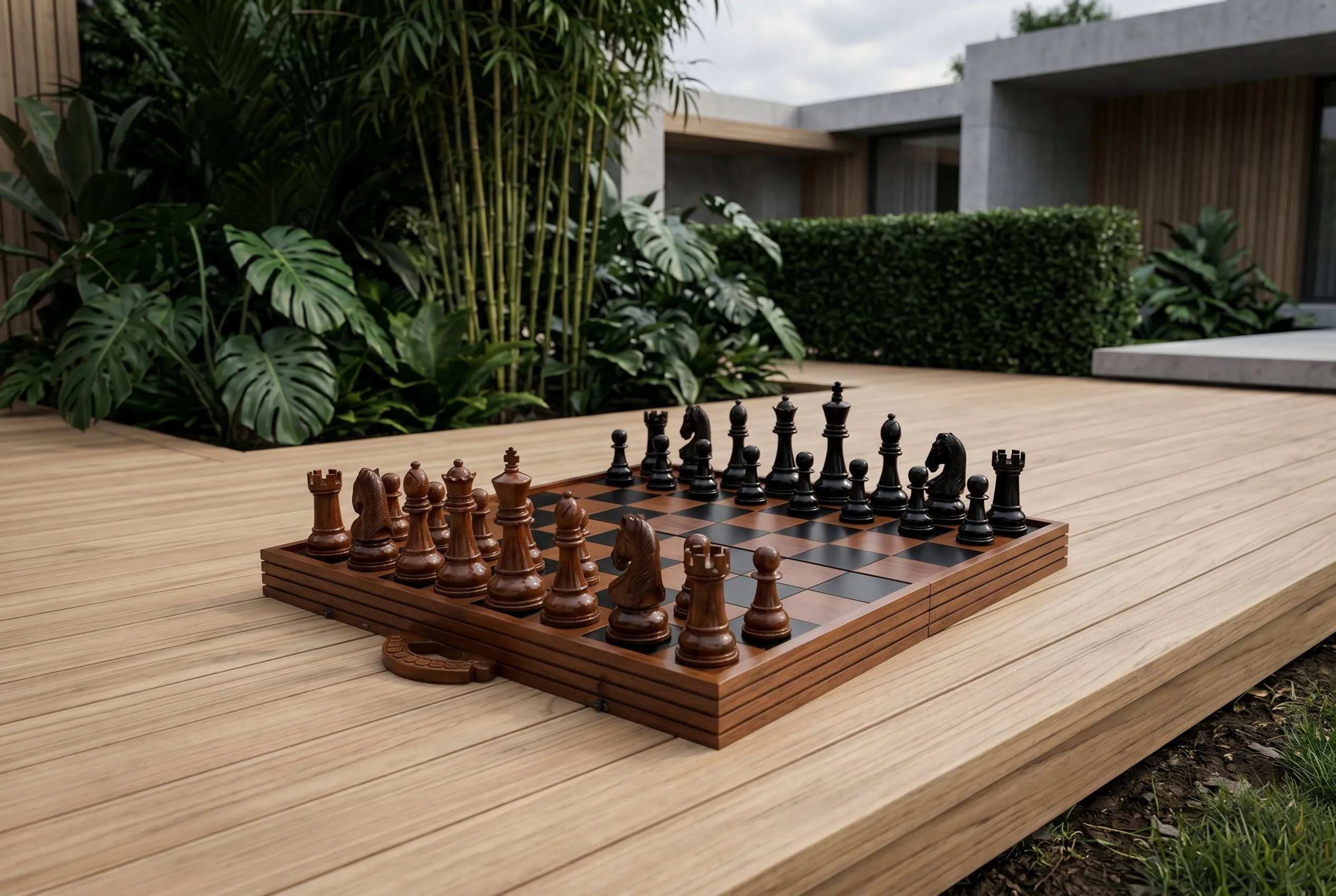 Elegant Garden Chess Experience #289