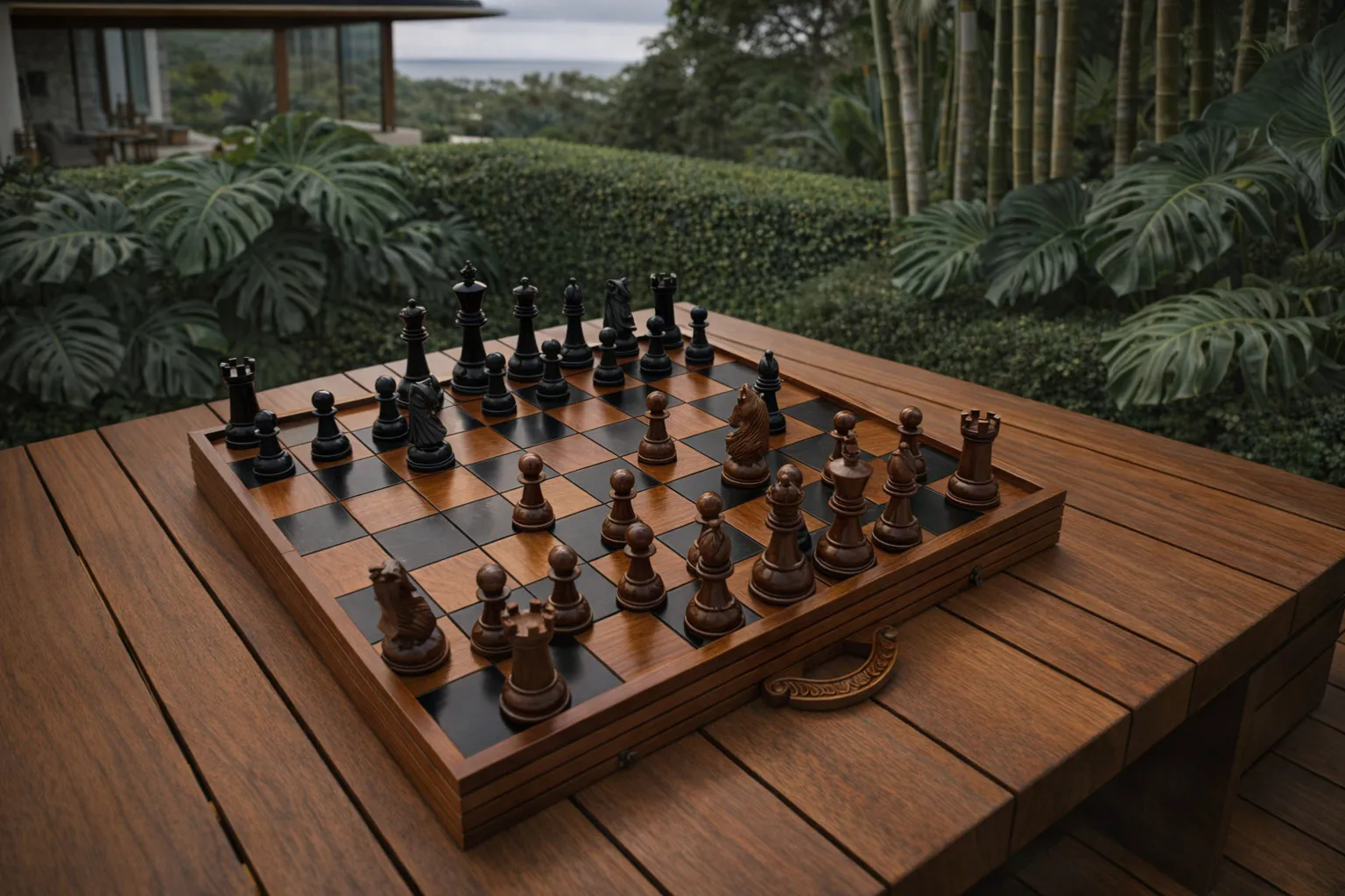 Elegant Garden Chess Experience #310