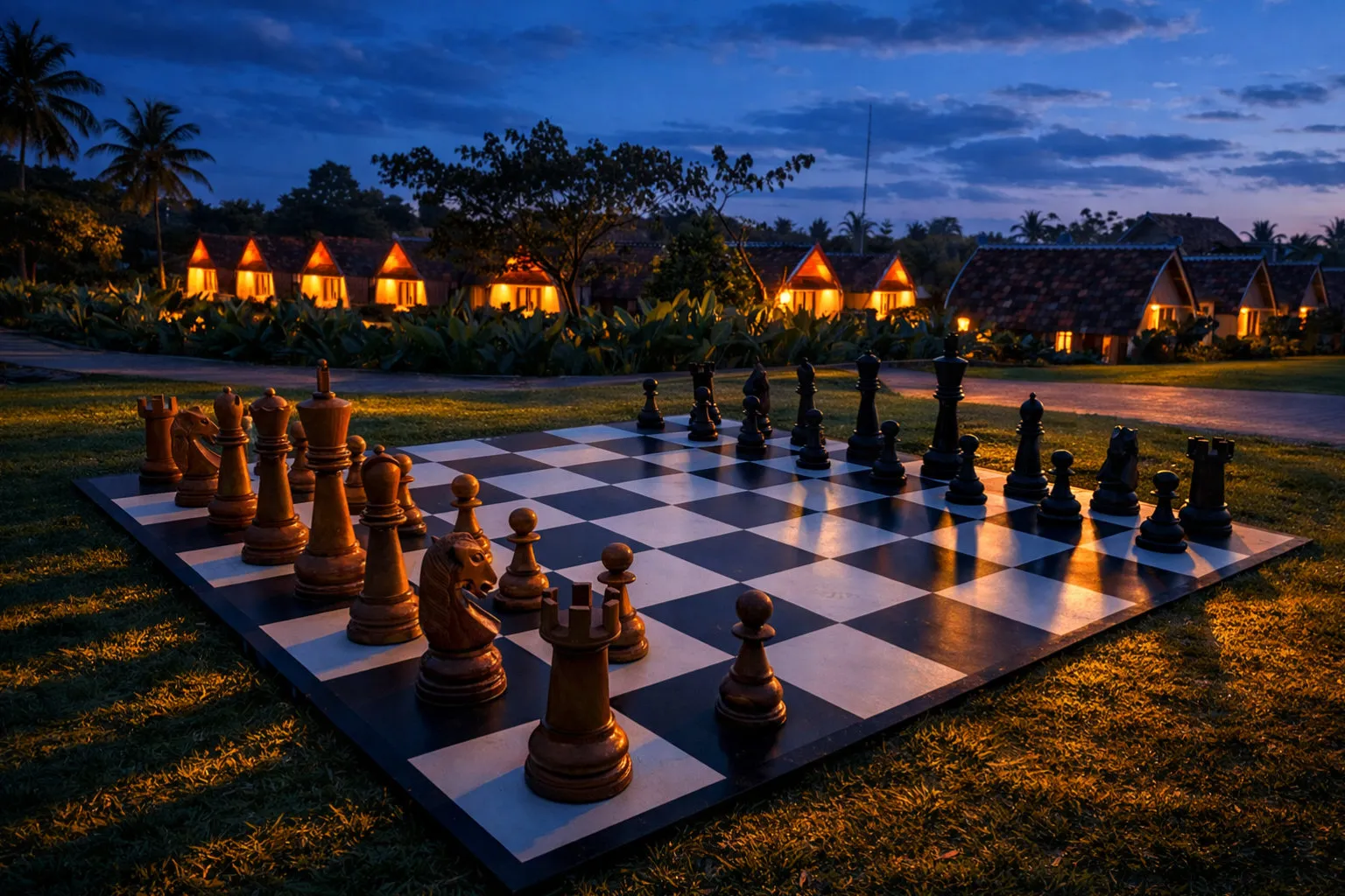 Elegant Garden Chess Experience #311