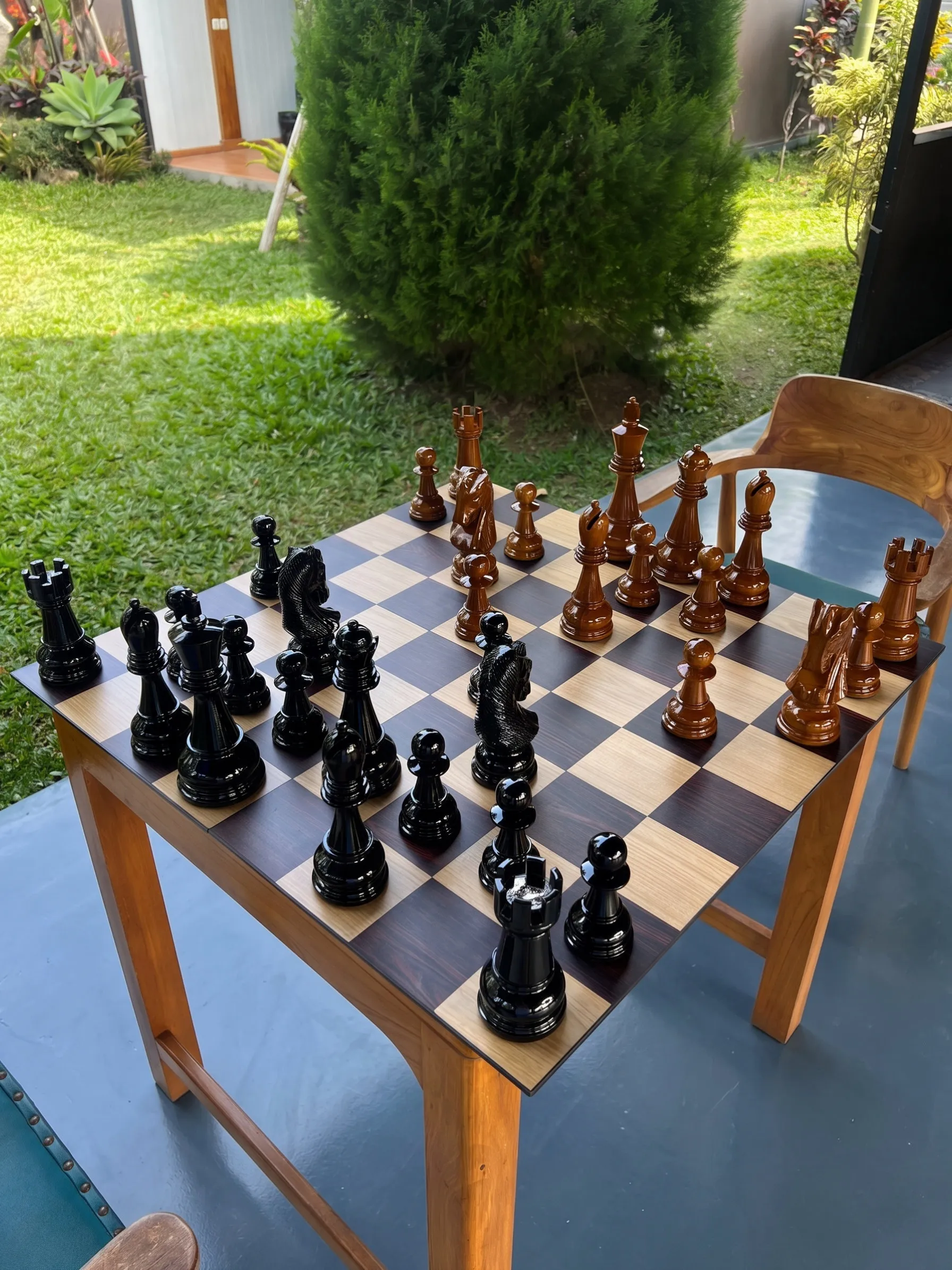 Elegant Garden Chess Experience #320