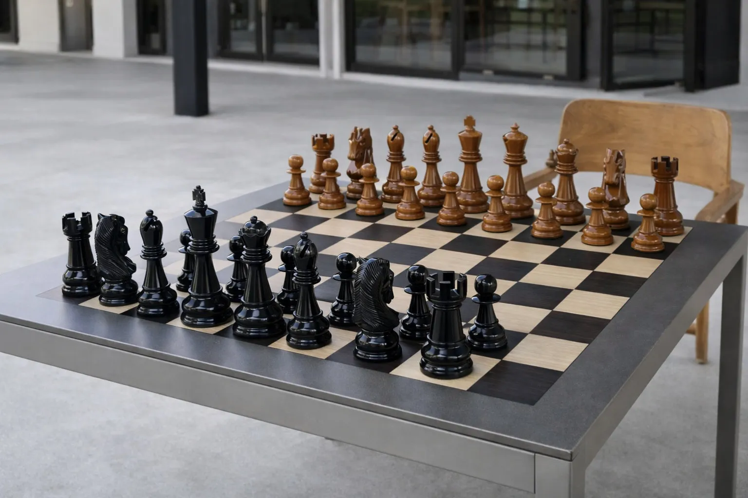 Premium Teak Giant Chess Set #323