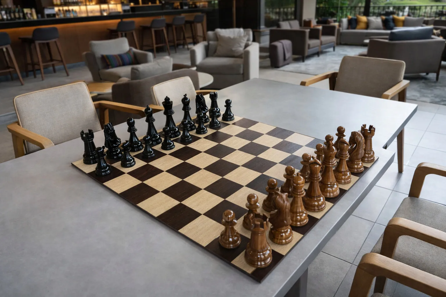 Elegant Garden Chess Experience #329