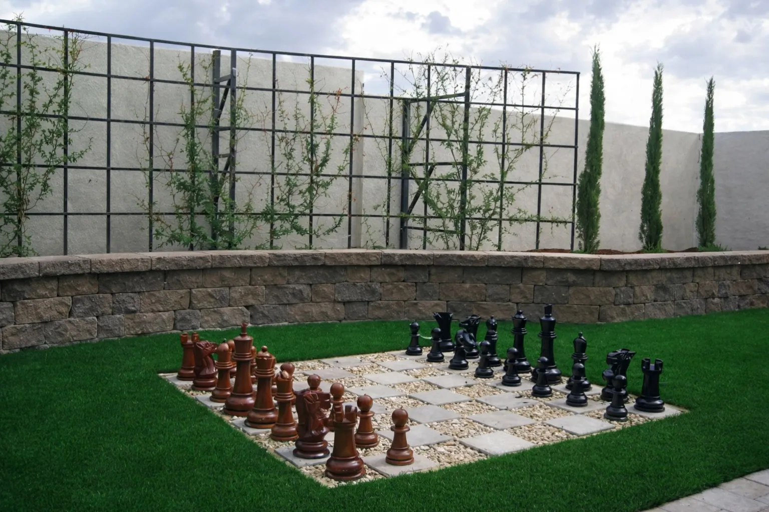 Elegant Garden Chess Experience #339