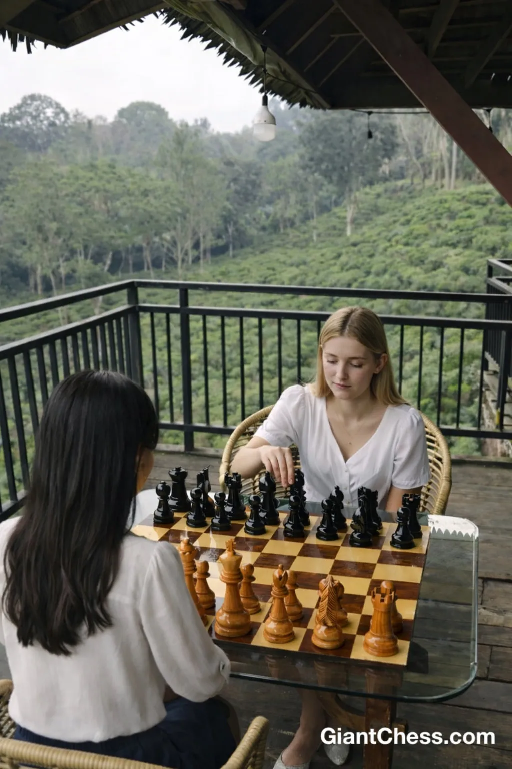 Elegant Garden Chess Experience #357