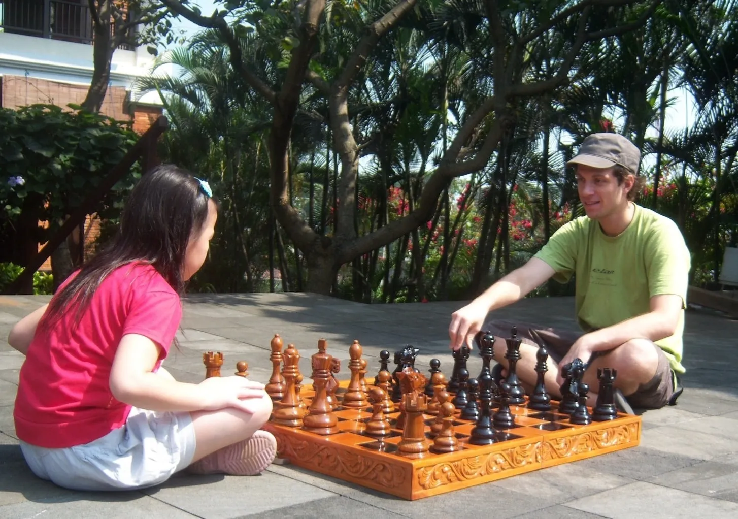 Elegant Garden Chess Experience #360