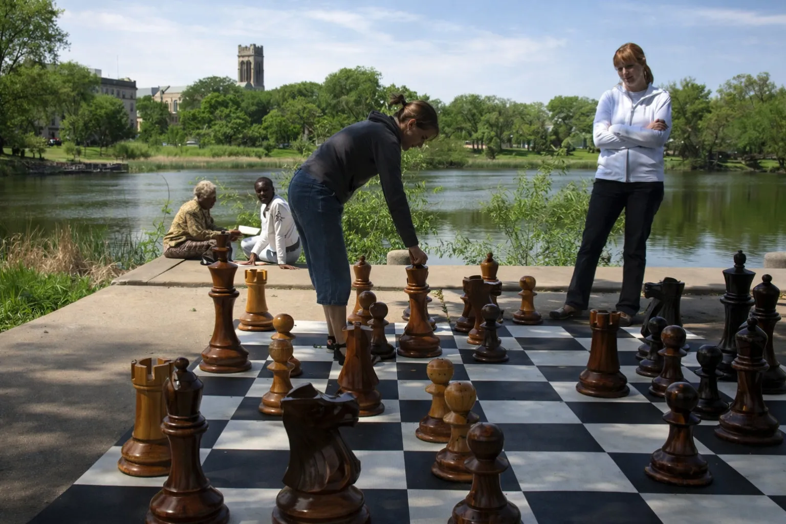 Premium Teak Giant Chess Set #371