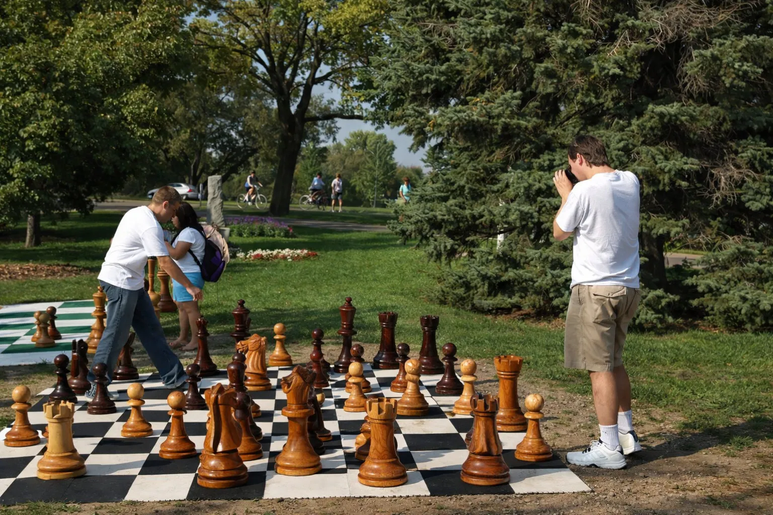 Elegant Garden Chess Experience #373