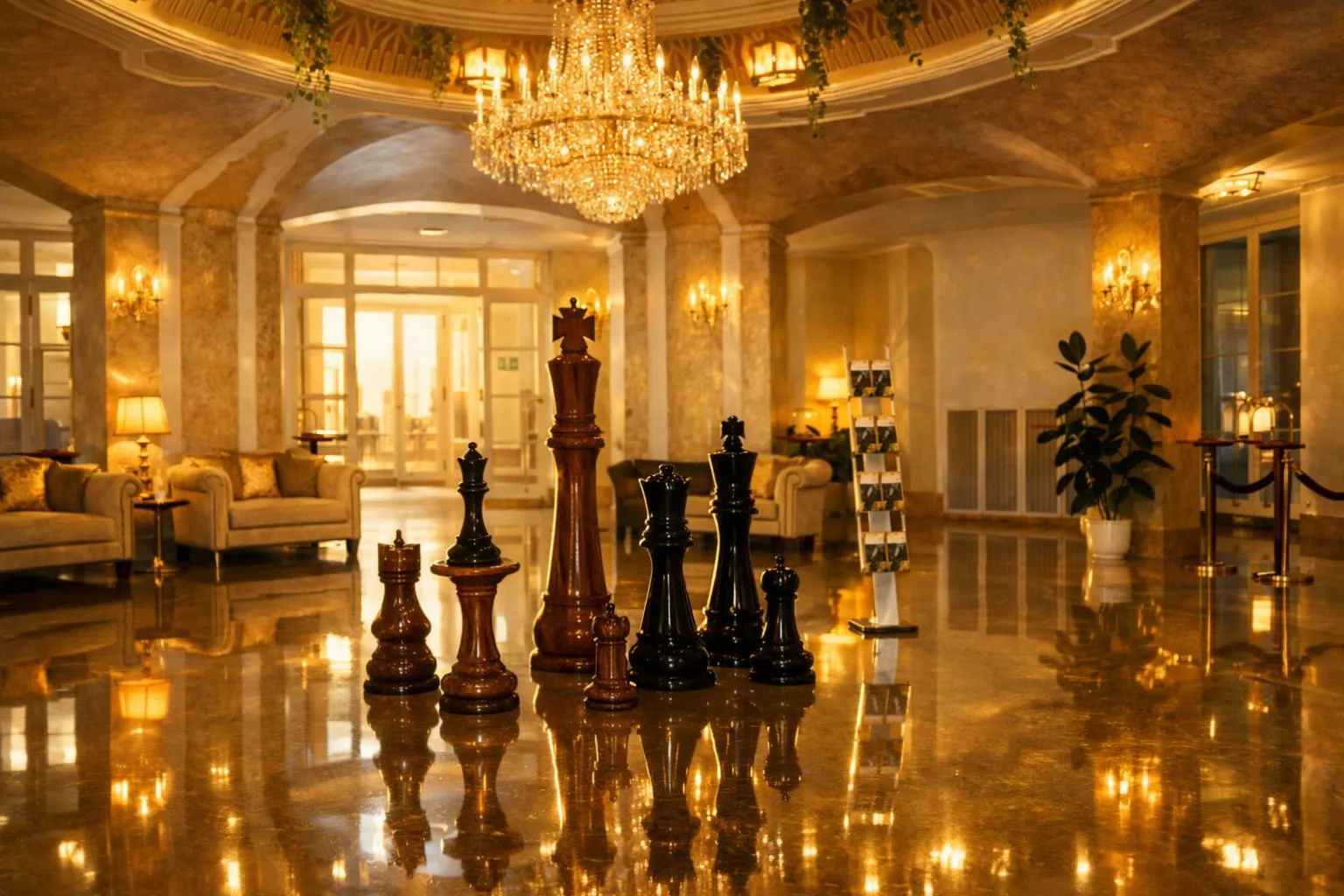 Premium Teak Giant Chess Set #381